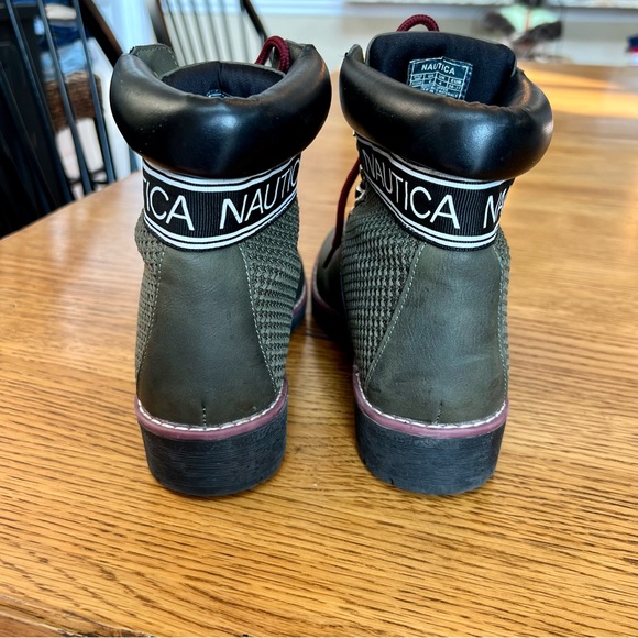 ⭐️ NAUTICA Womens Green Phoenix Round Toe Block Heel Lace-Up Hiking Boots 6 - Picture 9 of 12
